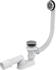 Сифон для ванны click/clack комплект Alca Plast A505CRM (хромированный пластик)
