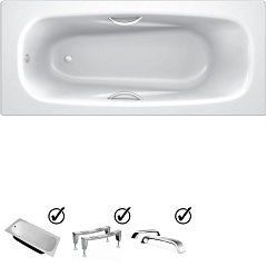 Ванна стальная BLB UNIVERSAL Anatomica HG 170х75 3,5 мм (в комплекте ноги, ручки)