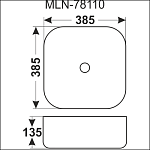 Фигурный умывальник Melana MLN-78110 Фото 3