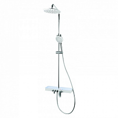 Душевая система IDDIS Shelfy смеситель с верхним душем и полкой