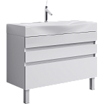 Комплект мебели для ванной Aqwella Bergamo 100Н белый Фото 2