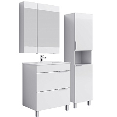 Комплект мебели для ванной Aqwella Brig 75Н белый