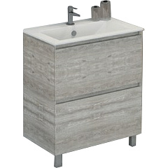 Тумба с раковиной Comforty Верона 75 дуб белый