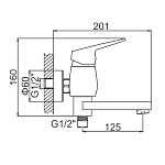 Смеситель для ванны Ledeme L3140 короткий излив Фото 2