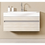 Тумба с раковиной подвесная Aqwella Бергамо 100, акация Фото 1