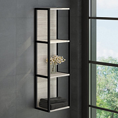 Шкаф подвесной открытый Comforty Дюссельдорф-35М дуб дымчатый