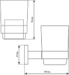 Стакан для зубных щеток QUADRO QGH0100 Фото 2
