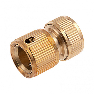 Соединитель быстросъемный латунный для шланга 1/2" Фото 1