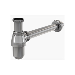 Сифон для раковины Alca Plast А431 бутылочный латунь/хром