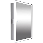 Зеркальный шкаф Alavann Rita 60 белый с подсветкой Фото 1