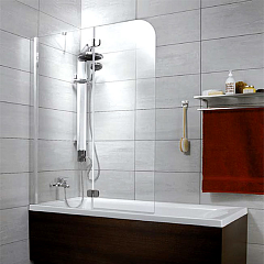 Штора на ванну Radaway Torrenta PND L 1210*1500 лев. хром/прозрач. (201203-101NL)