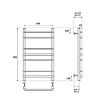 Полотенцесушитель водяной Point Нептун П7 500х800, хром Фото 3