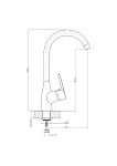 Смеситель для кухни выс.излив Konner NORD NRD1200 Фото 2