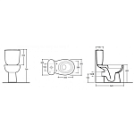 Унитаз-компакт Керамин Гольф безободковый Slim Фото 5