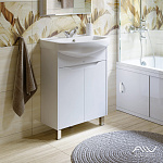 Тумба с раковиной Alavann Crystal 65 белая Фото 4