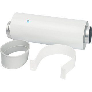 Труба коаксиальная 250 мм DN60/100 п/м Stout (уплот.и хомут в ком.)  Фото 1