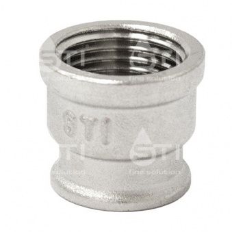 Муфта переходная STI 1/2" х 3/8" никелированная Фото 1