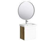 Комплект мебели для ванной Aqwella Smart 60 Дуб Балтийский, белый