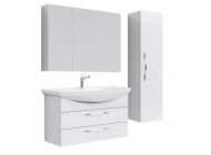 Комплект мебели для ванной Aqwella Allegro 105 Белый