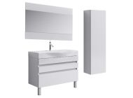 Комплект мебели для ванной Aqwella Bergamo 100Н белый