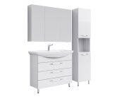 Комплект мебели для ванной Aqwella Allegro 105Н Белый
