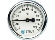 Термометр биметалический накладной с пружиной (Dn 63, 120 С) STOUT