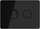 Кнопка для инсталляции Cersanit ACCENTO CIRCLE, стекло, чёрный глянцевый Фото 1